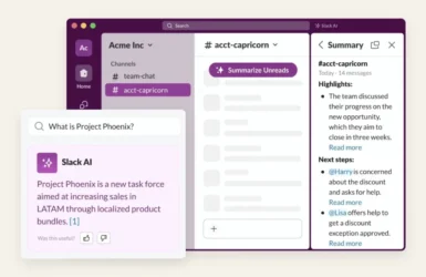 Slack AI features and Workflow Builder